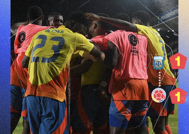 Colombia empata ante Argentina en su estreno por el Sudamericano Sub-20